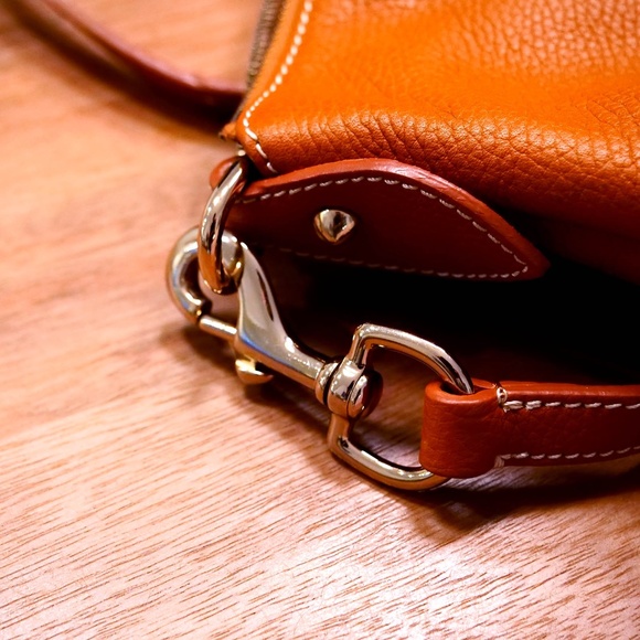 Dooney & Bourke Dillen Double Pocket Satchel, Caramel - Picture 10 of 11